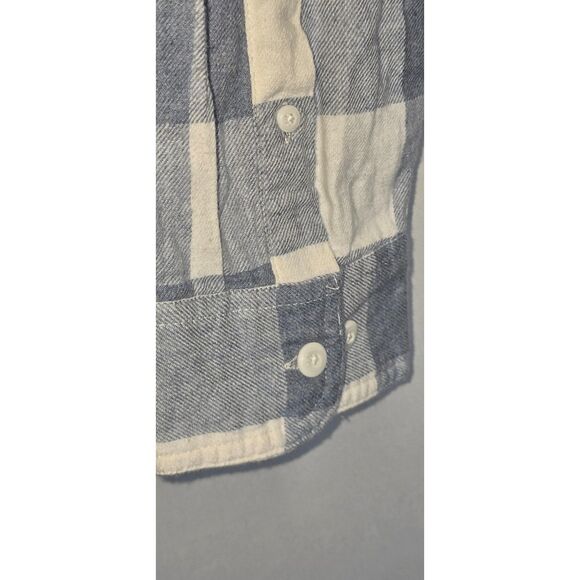 NWT Men's Sonoma Supersoft Flannel Button-Down Shirt Size XL Buff Blue - Picture 6 of 8